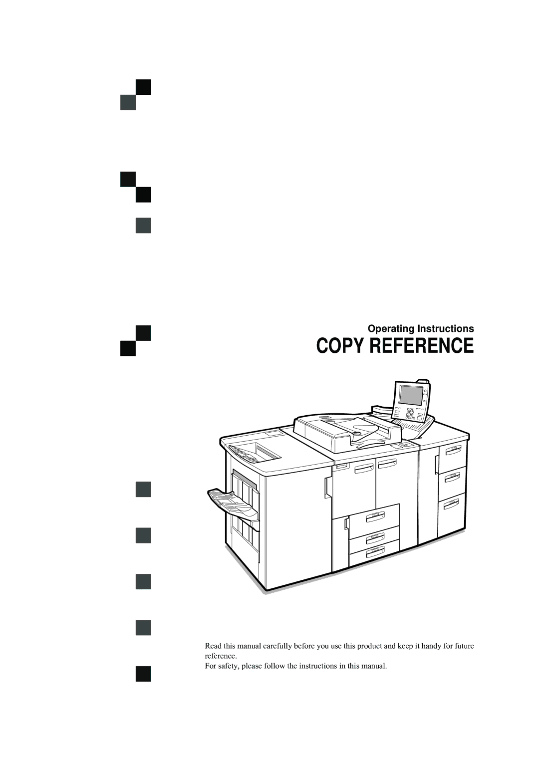 Savin 25105 operating instructions Copy Reference 