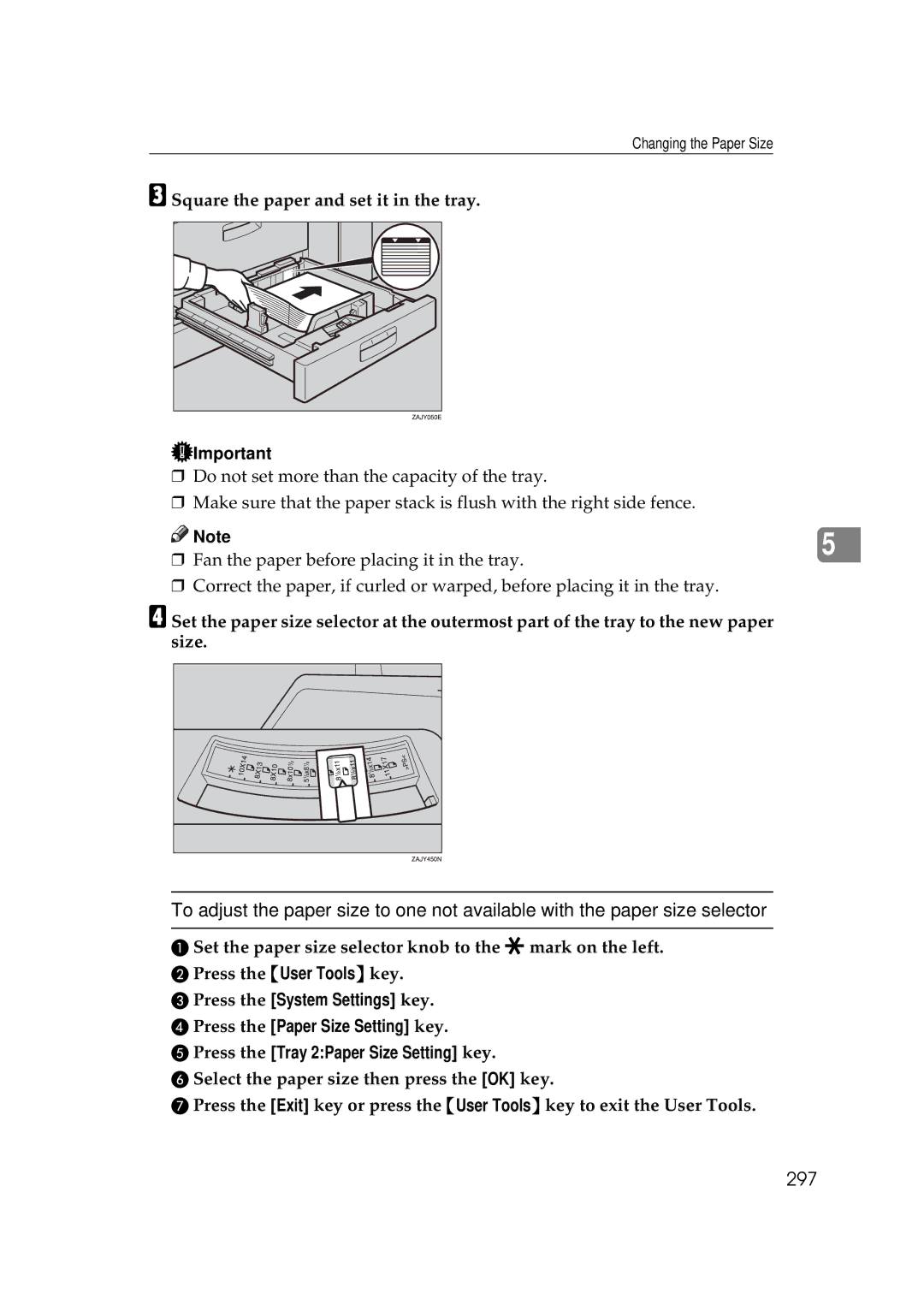 Savin 25105 operating instructions 297 