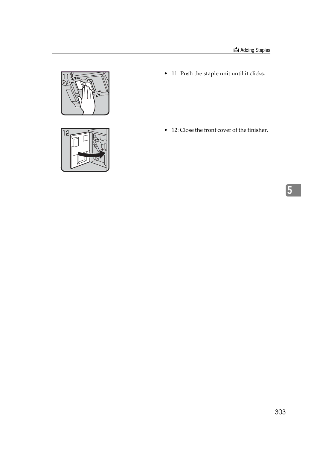 Savin 25105 operating instructions 303 