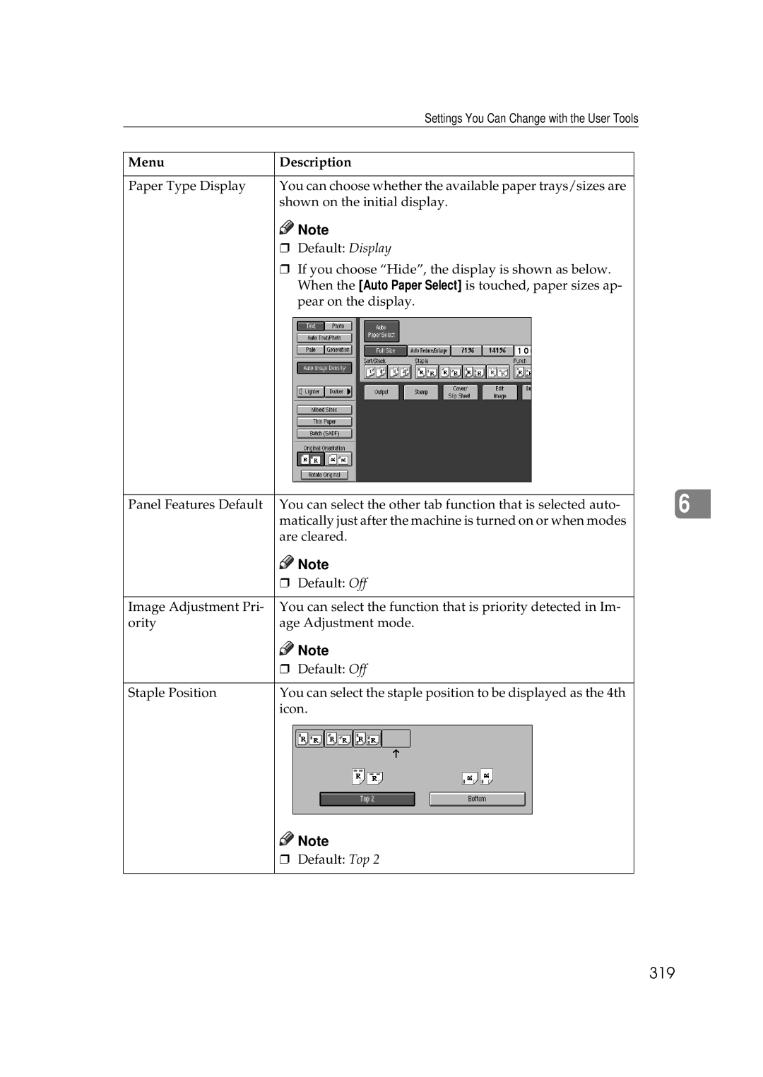 Savin 25105 operating instructions 319 