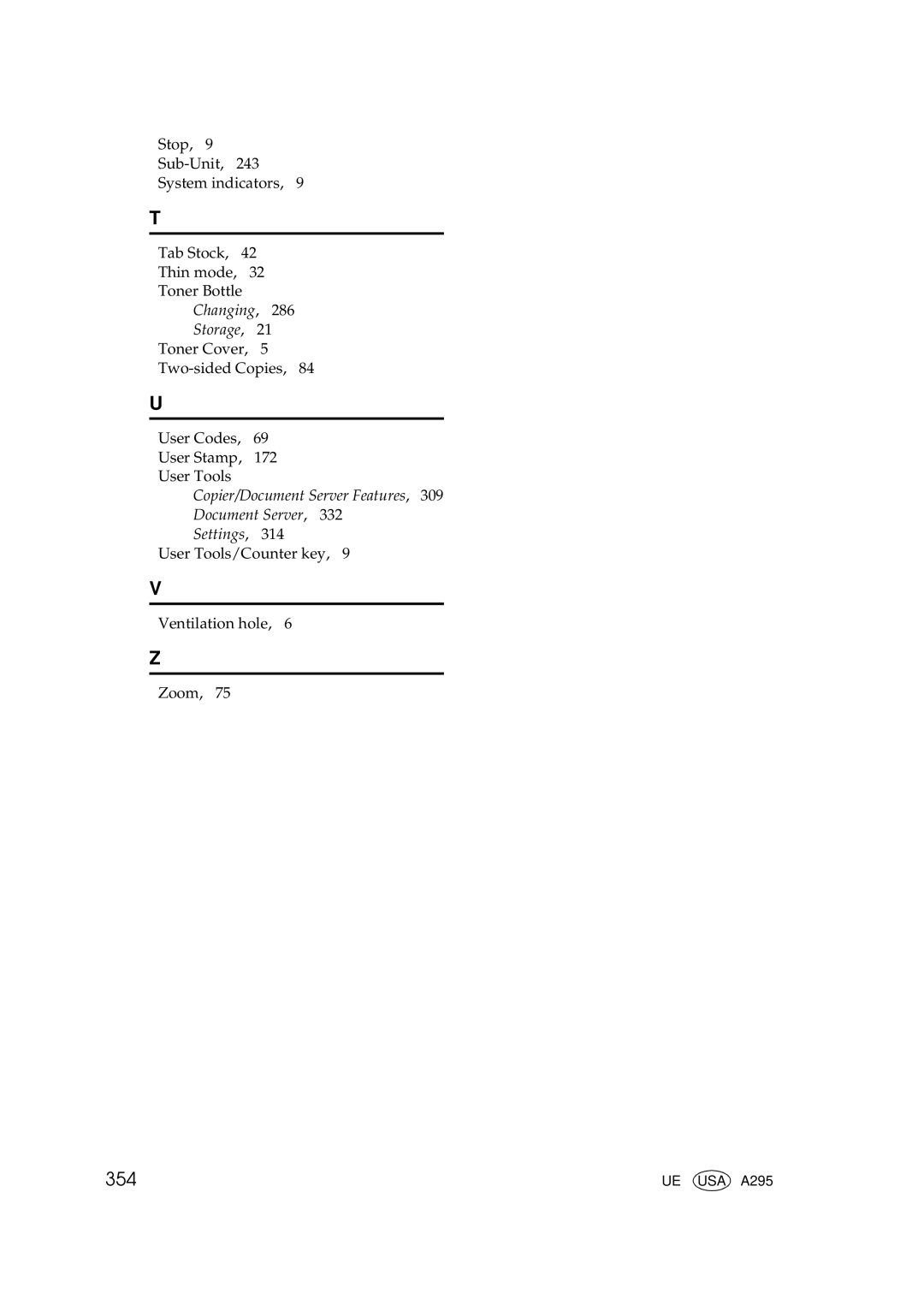 Savin 25105 operating instructions 354 