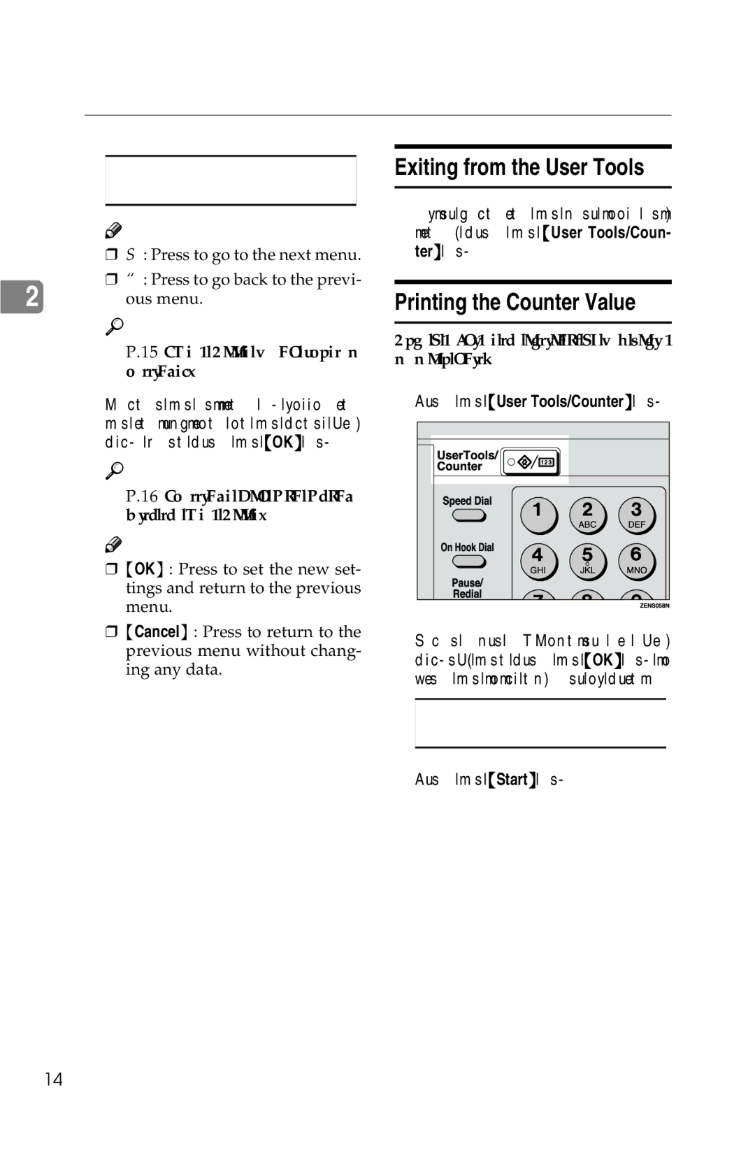 Savin 2518, 2515 manual Exiting from the User Tools, Printing the Counter Value 