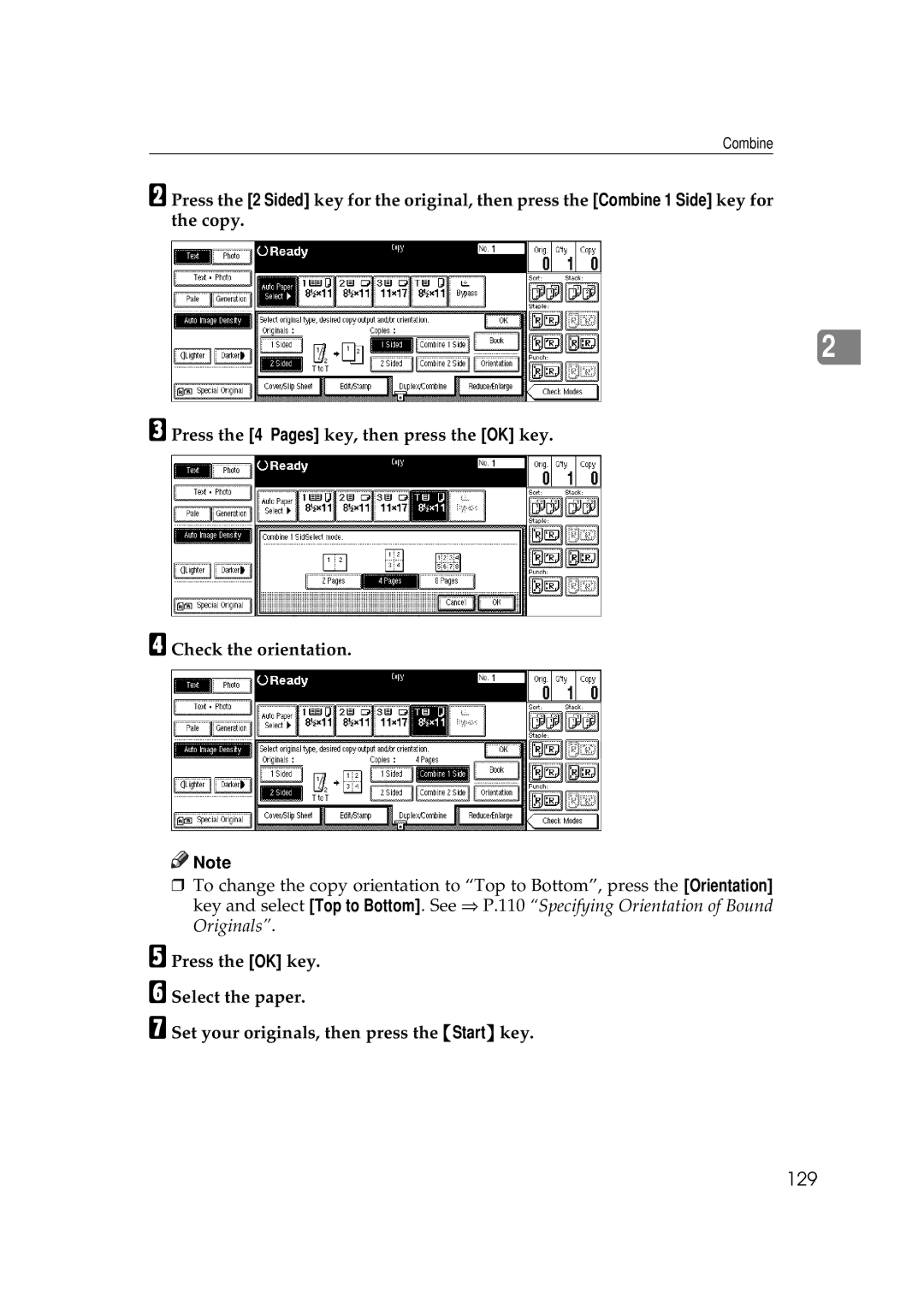 Savin 2555 manual 129 