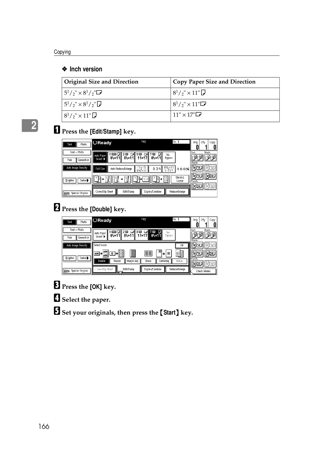 Savin 2555 manual Inch version, 166 