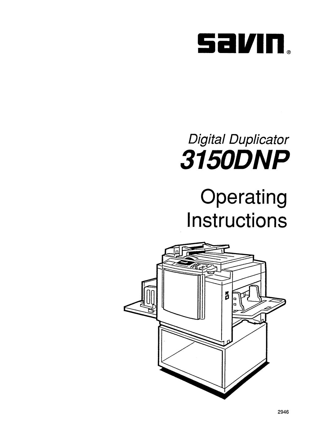 Savin 3150DNP manual 