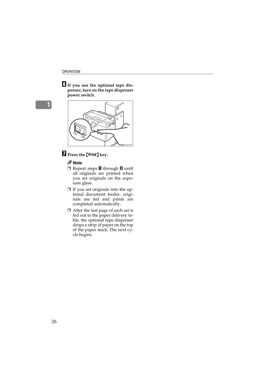 Savin 3150eDNP manual Off 