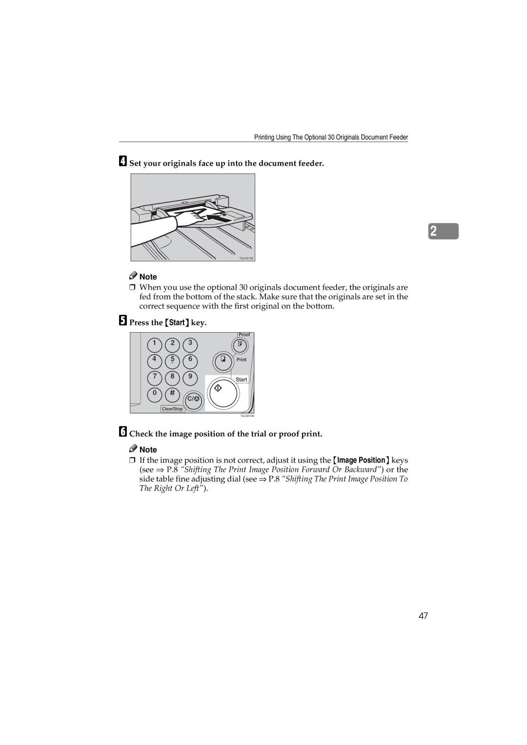 Savin 3150eDNP manual Set your originals face up into the document feeder 