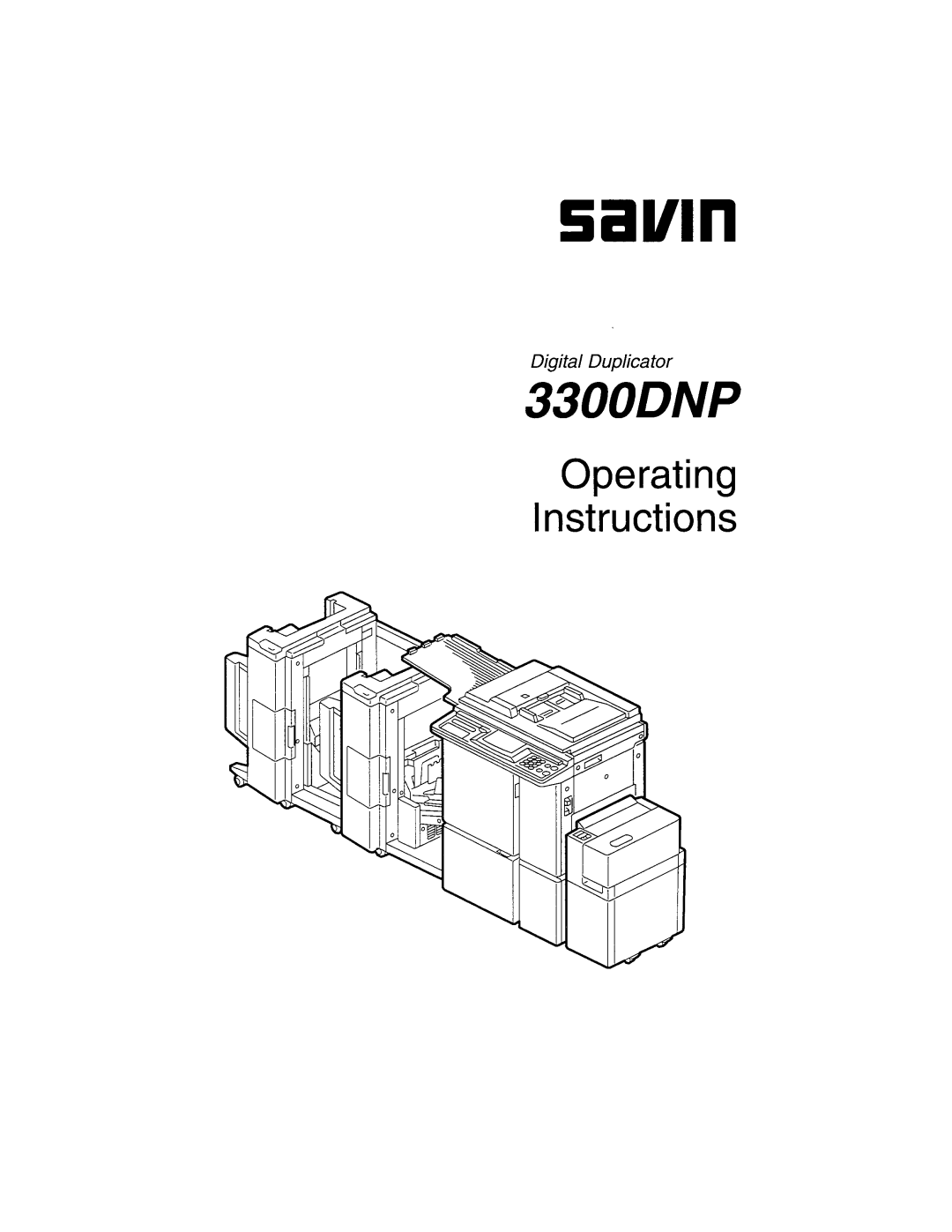 Savin 3300DNP manual 