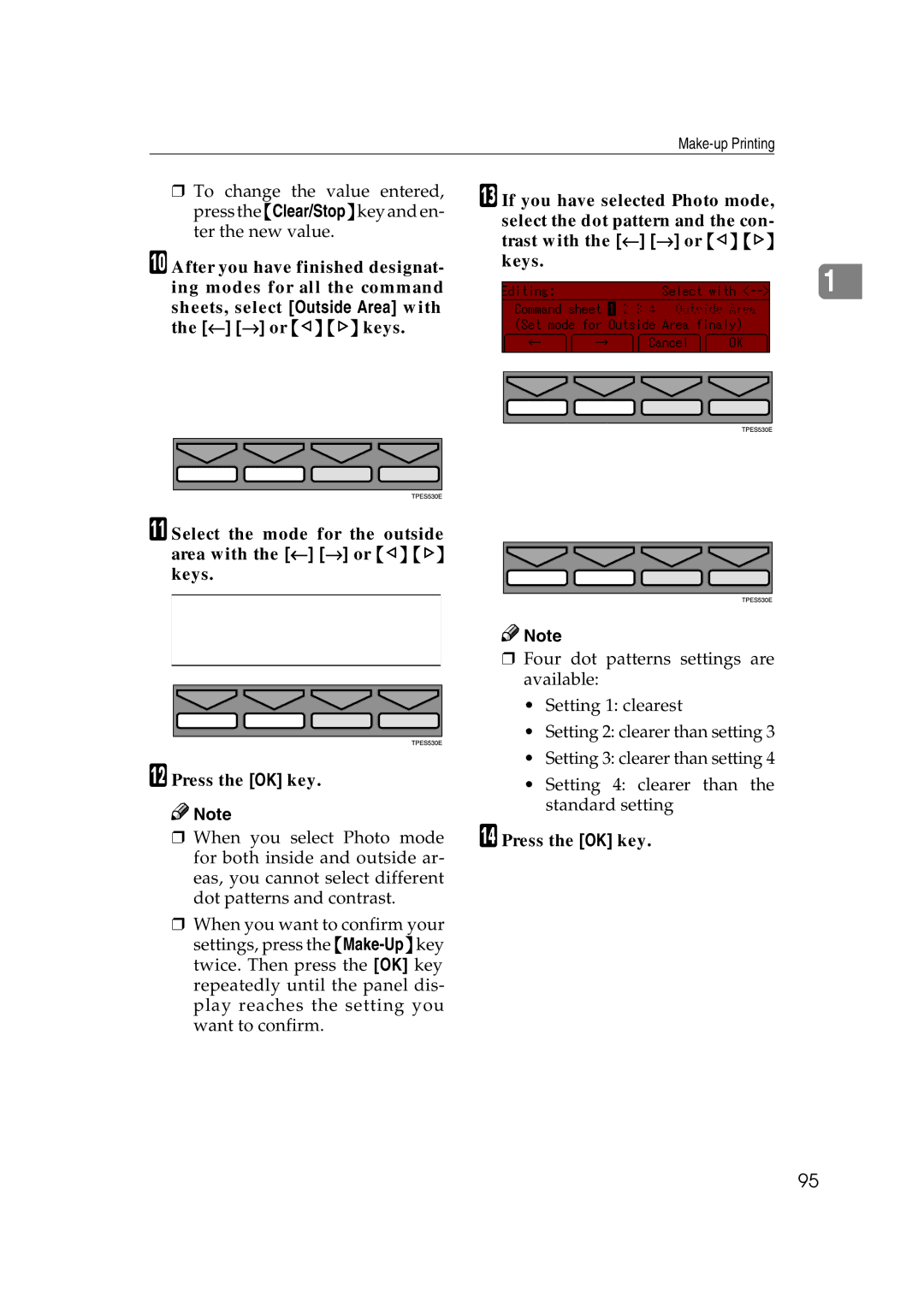 Savin 3360DNP operating instructions Make-up Printing 