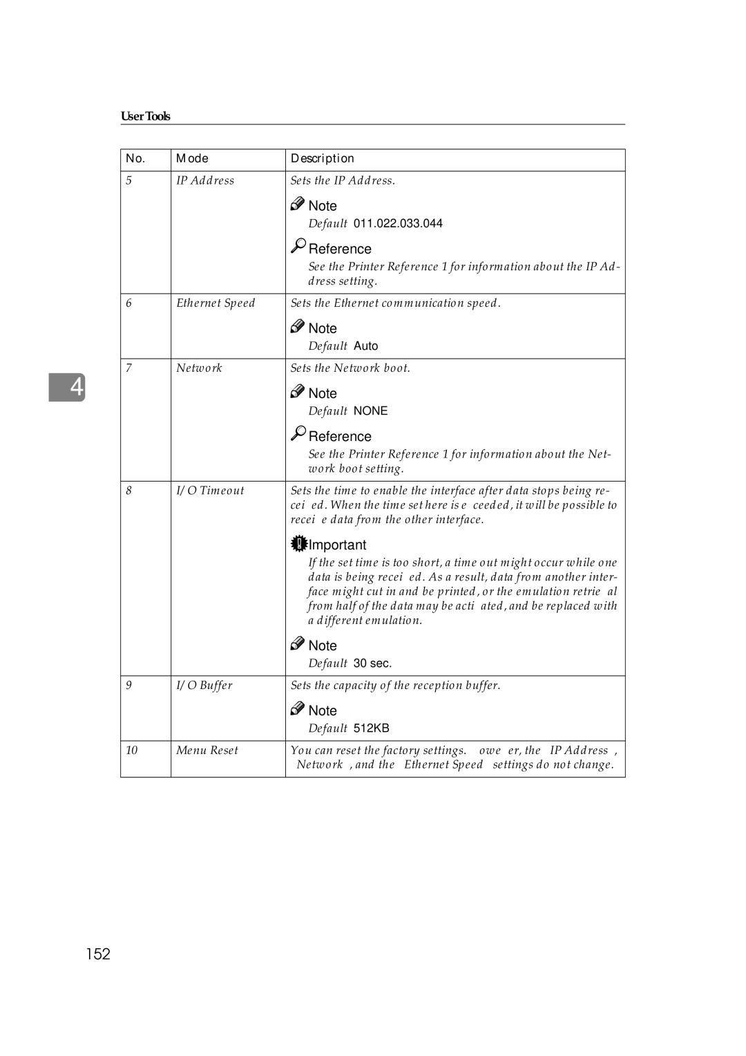 Savin 3360DNP operating instructions 152 