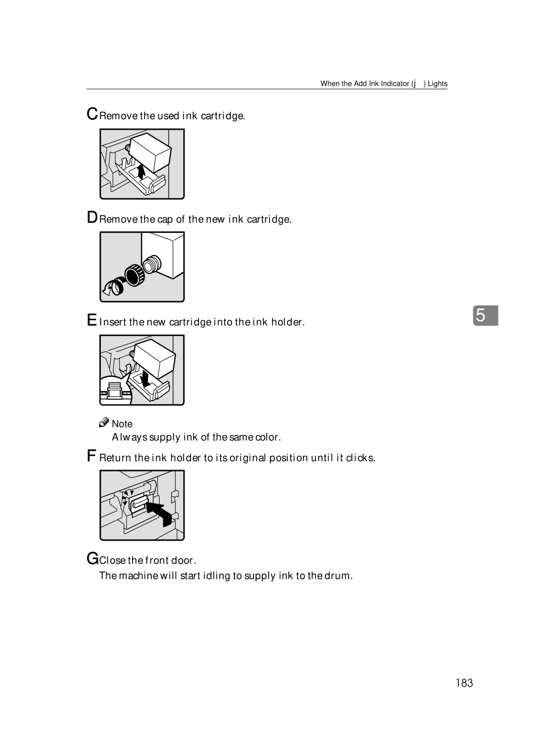 Savin 3360DNP operating instructions 183 