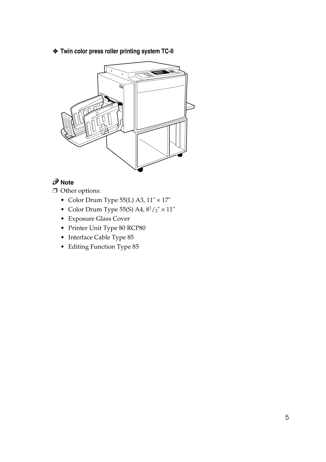 Savin 3360DNP operating instructions Twin color press roller printing system TC-II 