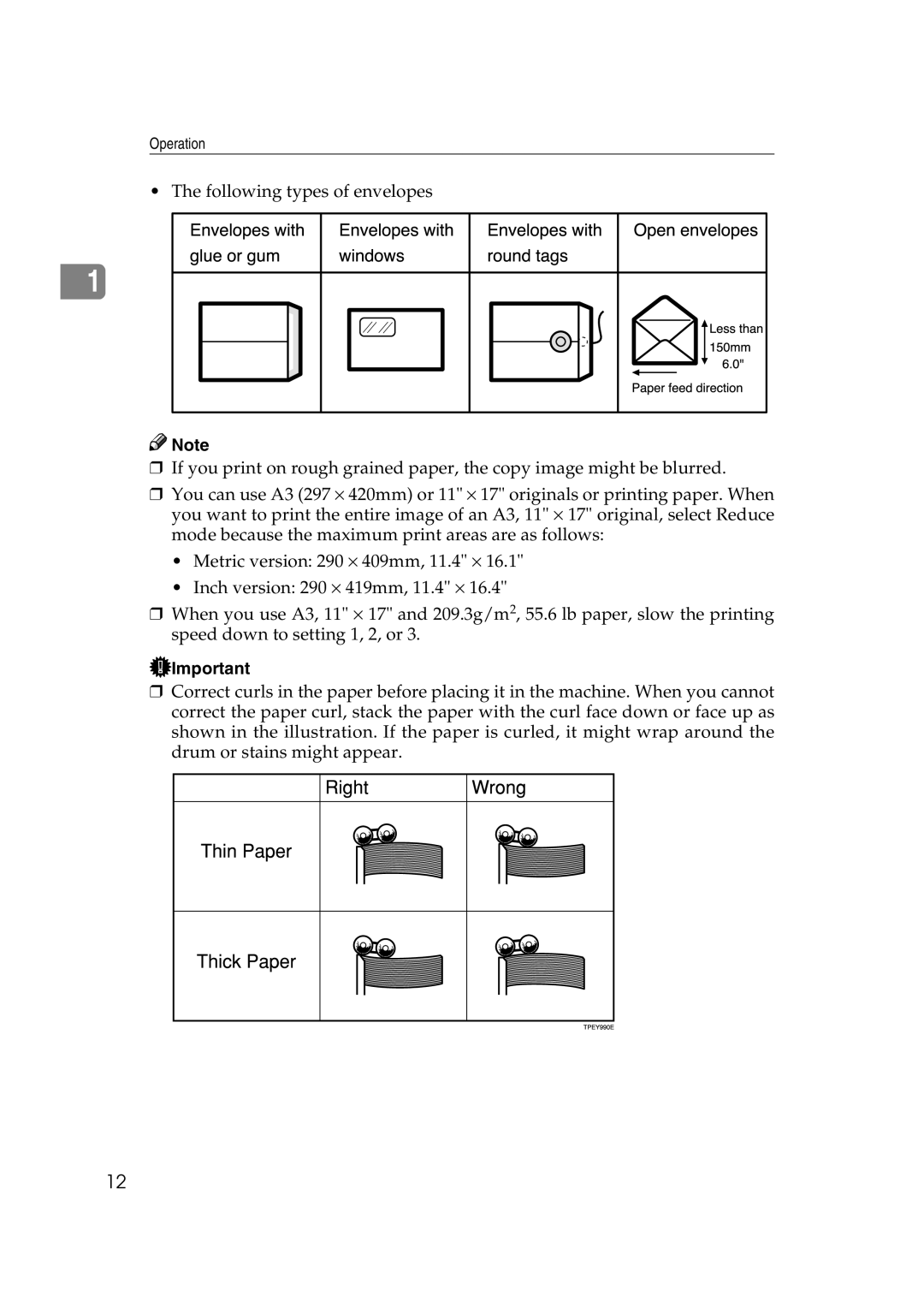 Savin 3360DNP operating instructions Operation 