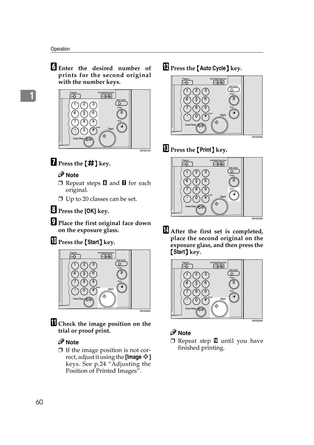 Savin 3360DNP operating instructions Repeat step N until you have finished printing 