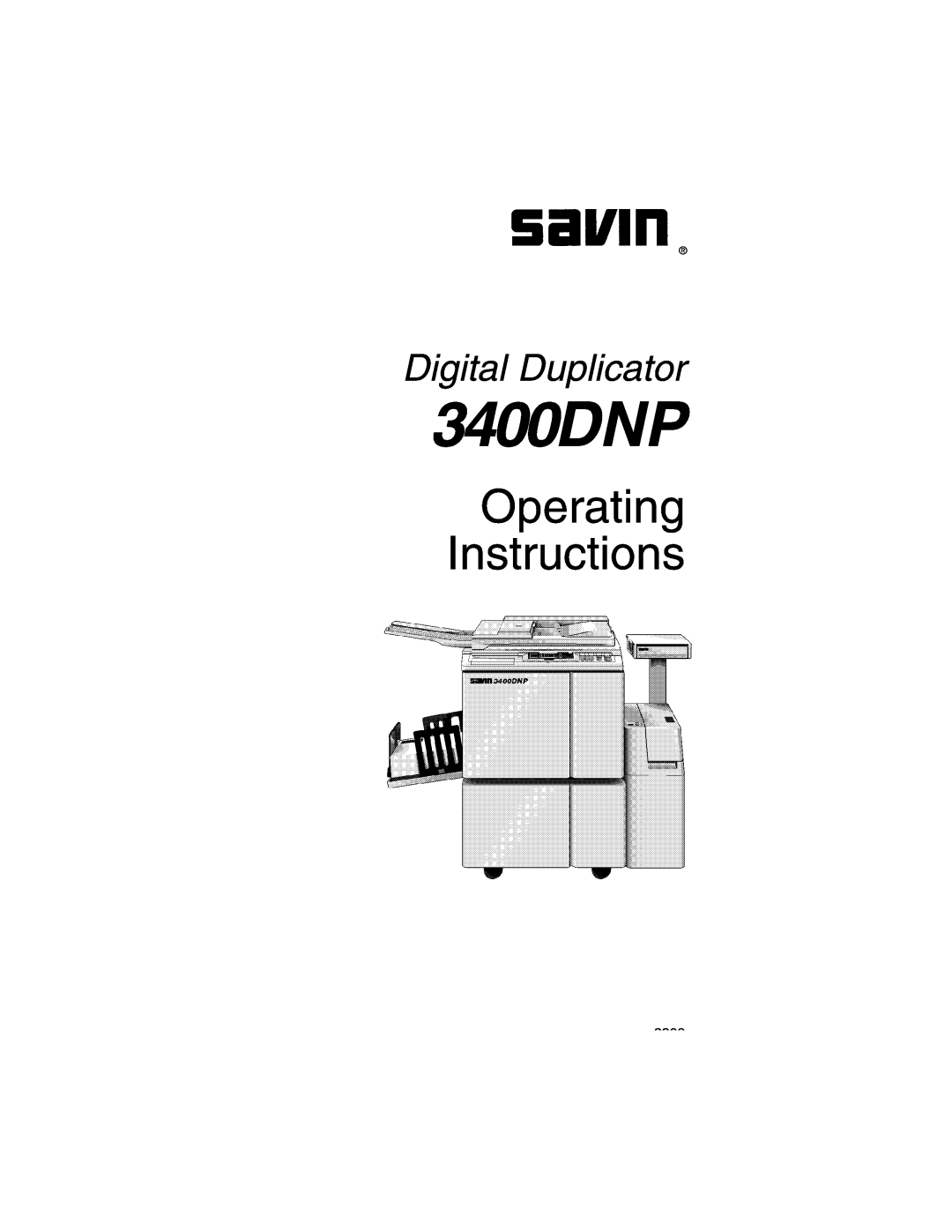 Savin 3400DNP manual 