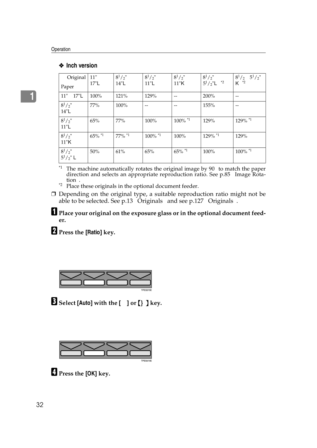 Savin 3460DNP operating instructions Inch version 