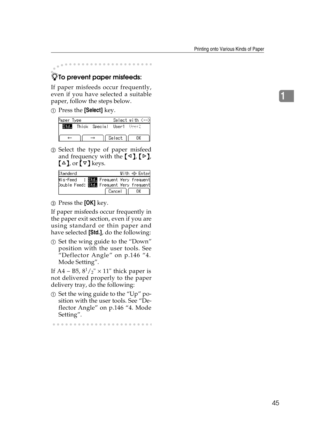 Savin 3460DNP operating instructions To prevent paper misfeeds 