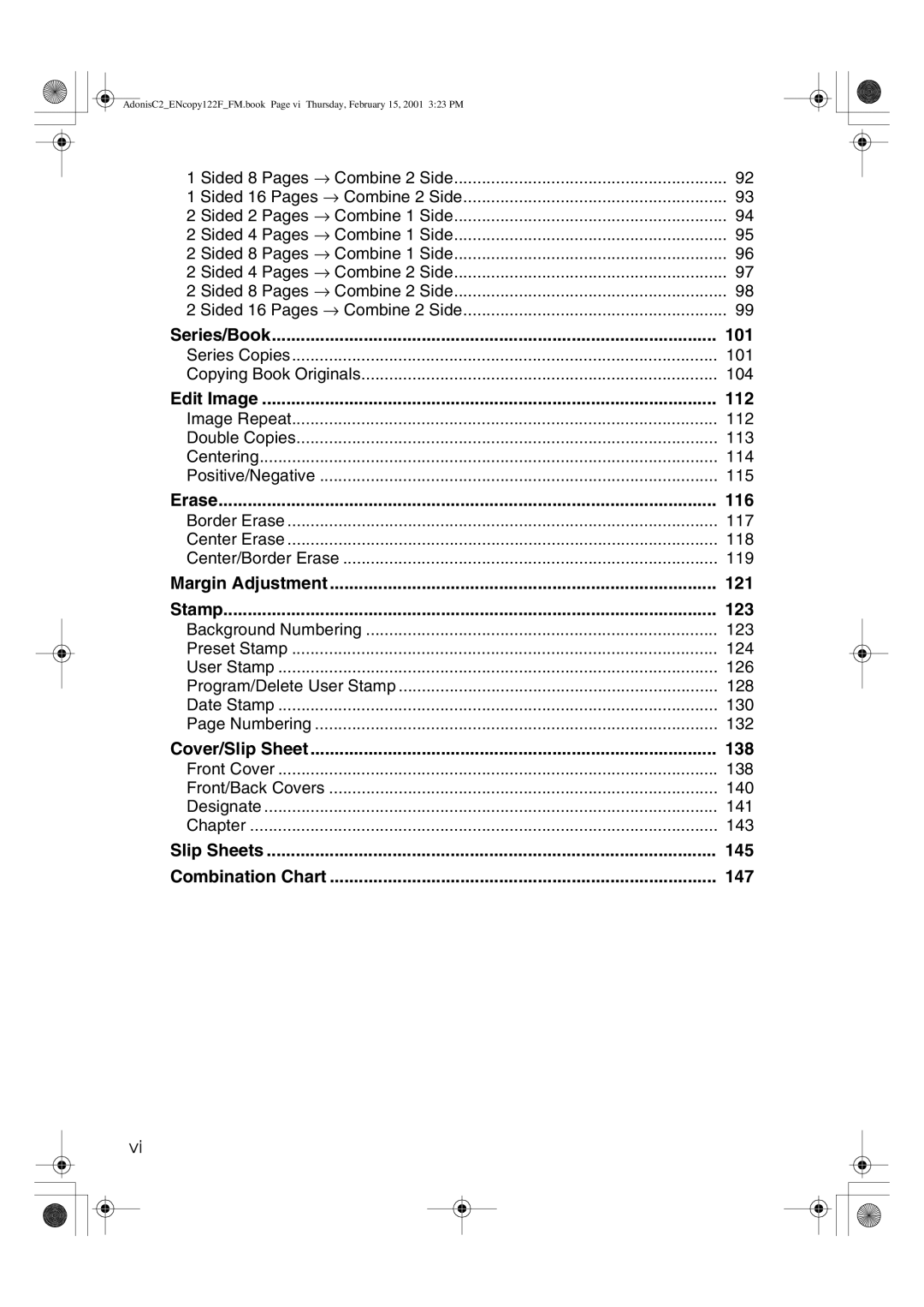 Savin 2545/2545p, 3502/3502p, 4502/4502p, 2235, 2245, 2535/2535p manual 101, 112, 116, 121, 123, 138, 145, 147 