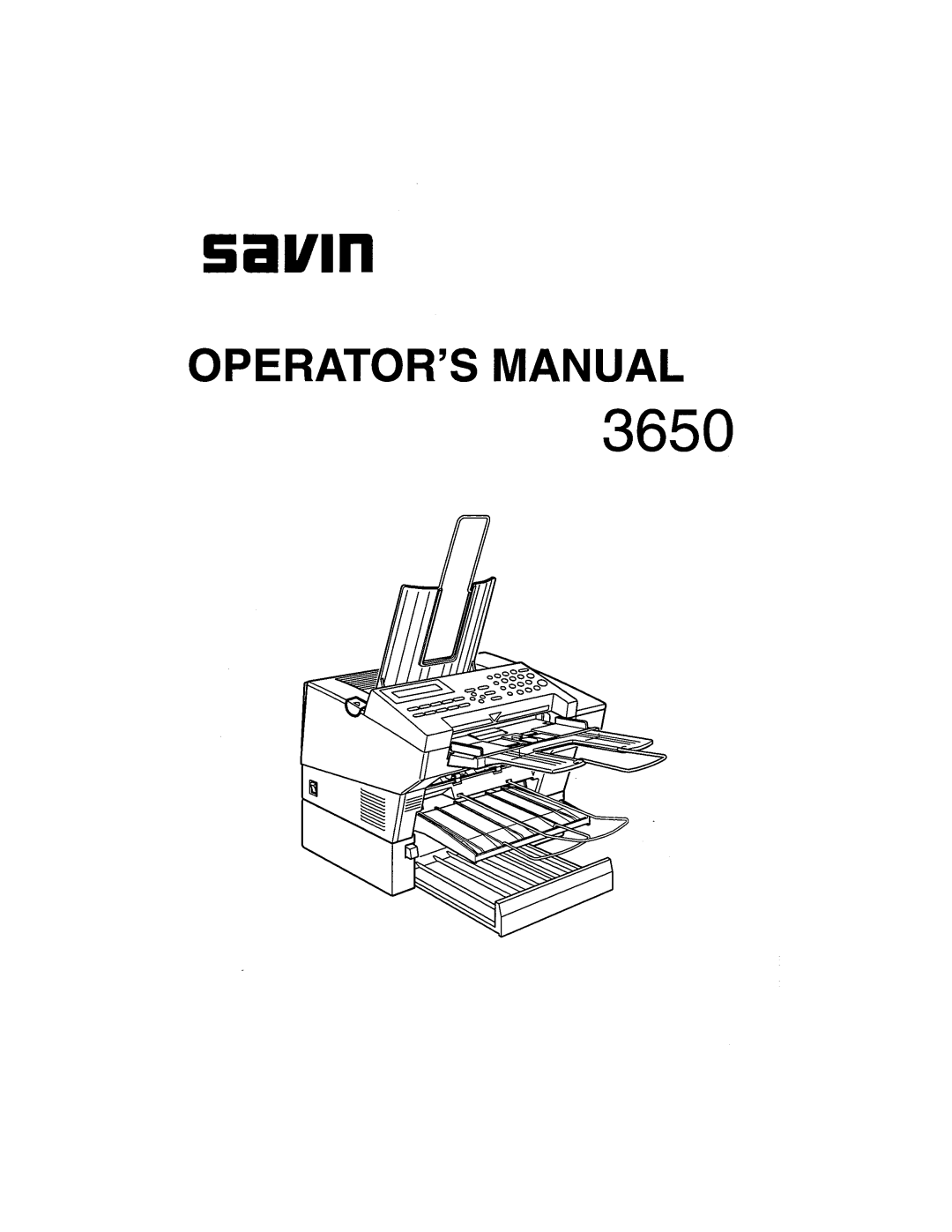 Savin 3650 manual 