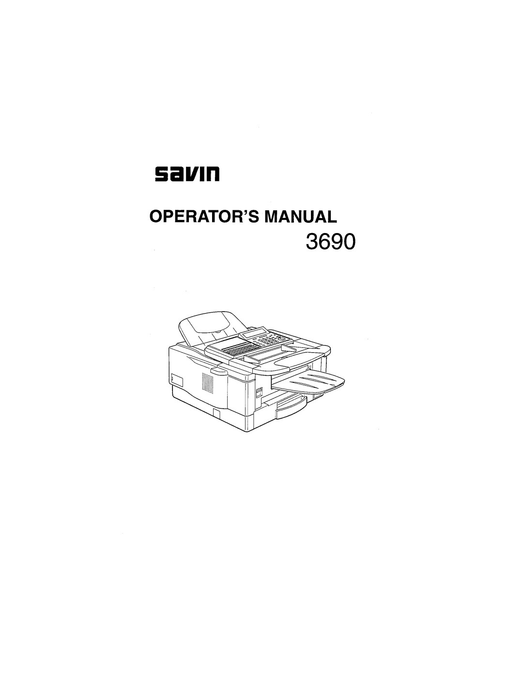 Savin 3690 manual 