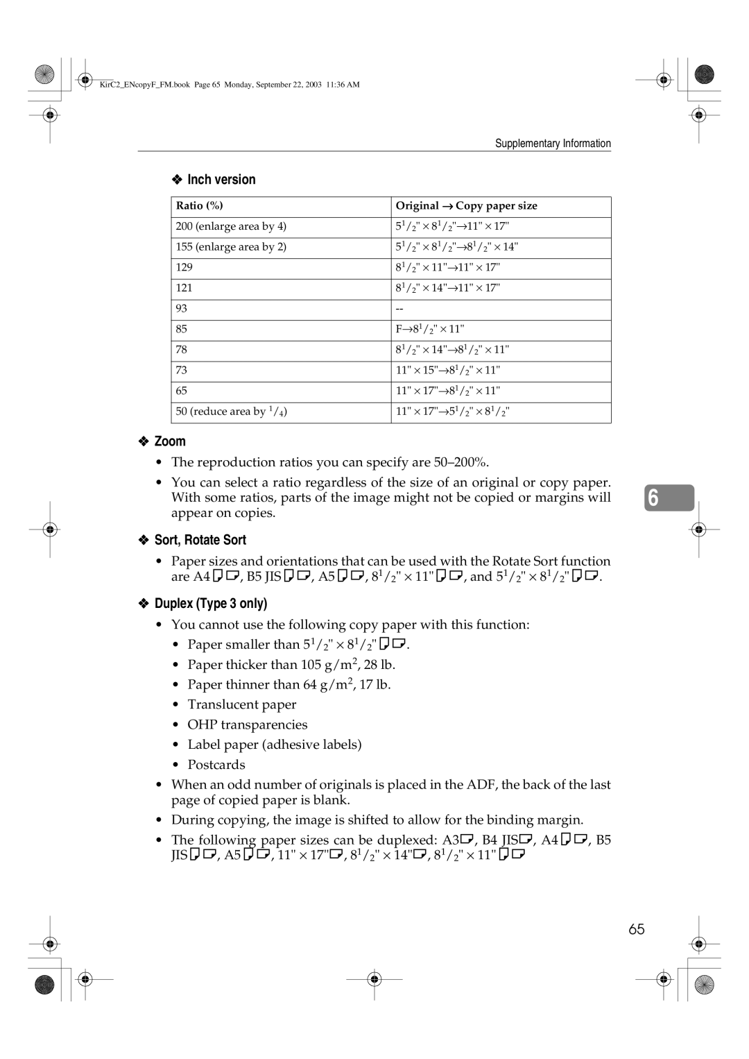 Savin 4015, 4018d manual Zoom, Sort, Rotate Sort 