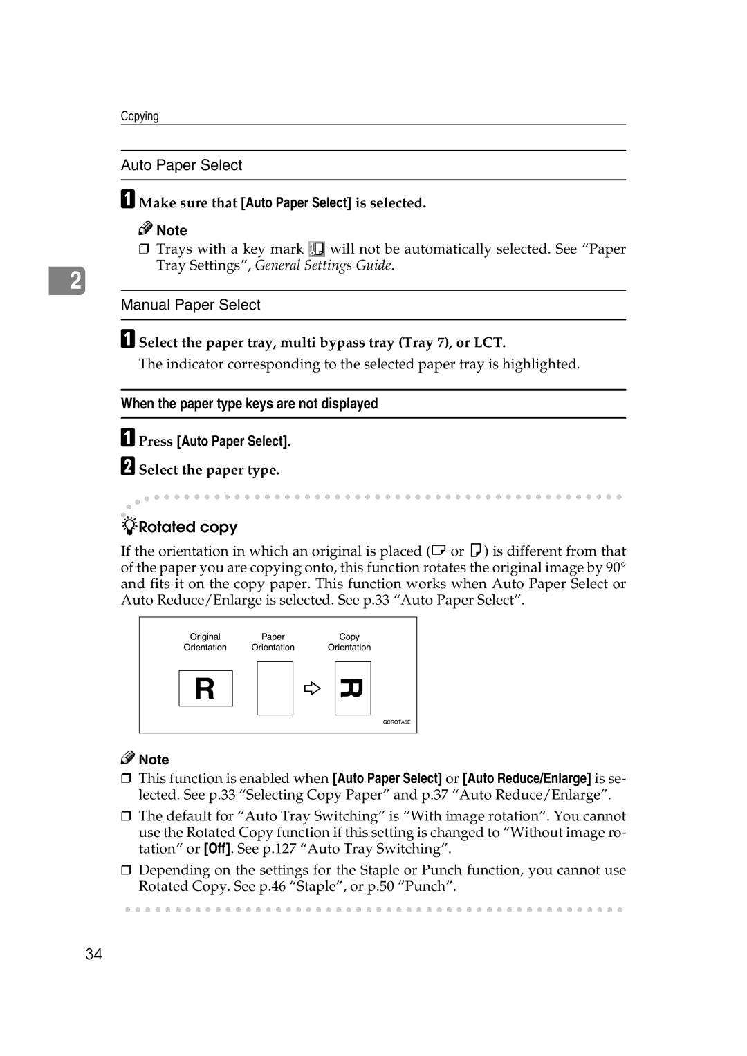 Savin 4090, 40105 manual Manual Paper Select, When the paper type keys are not displayed, Press Auto Paper Select 