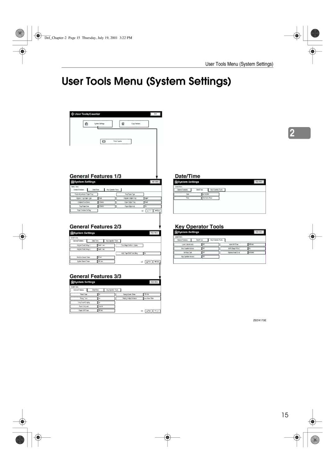 Savin 4700WD manual User Tools Menu System Settings 