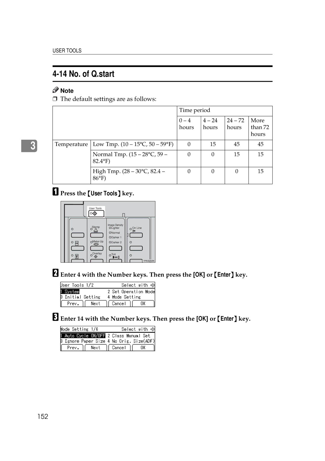 Savin 5450, 3350DNP manual 14 No. of Q.start, 152 