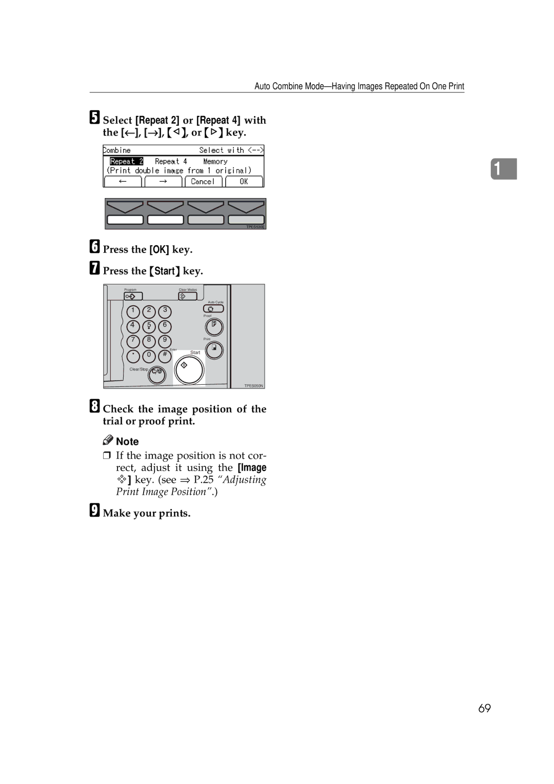 Savin 3350DNP, 5450 manual ←, →, ~, or key, Press the OK key Press the Start key 