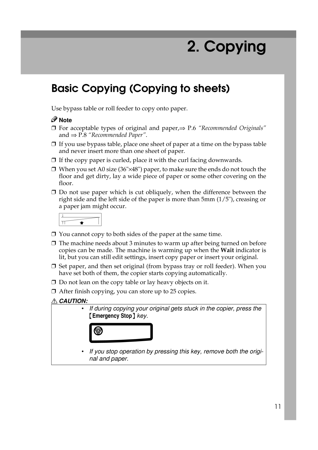 Savin 7800W, 7700W operating instructions Basic Copying Copying to sheets 