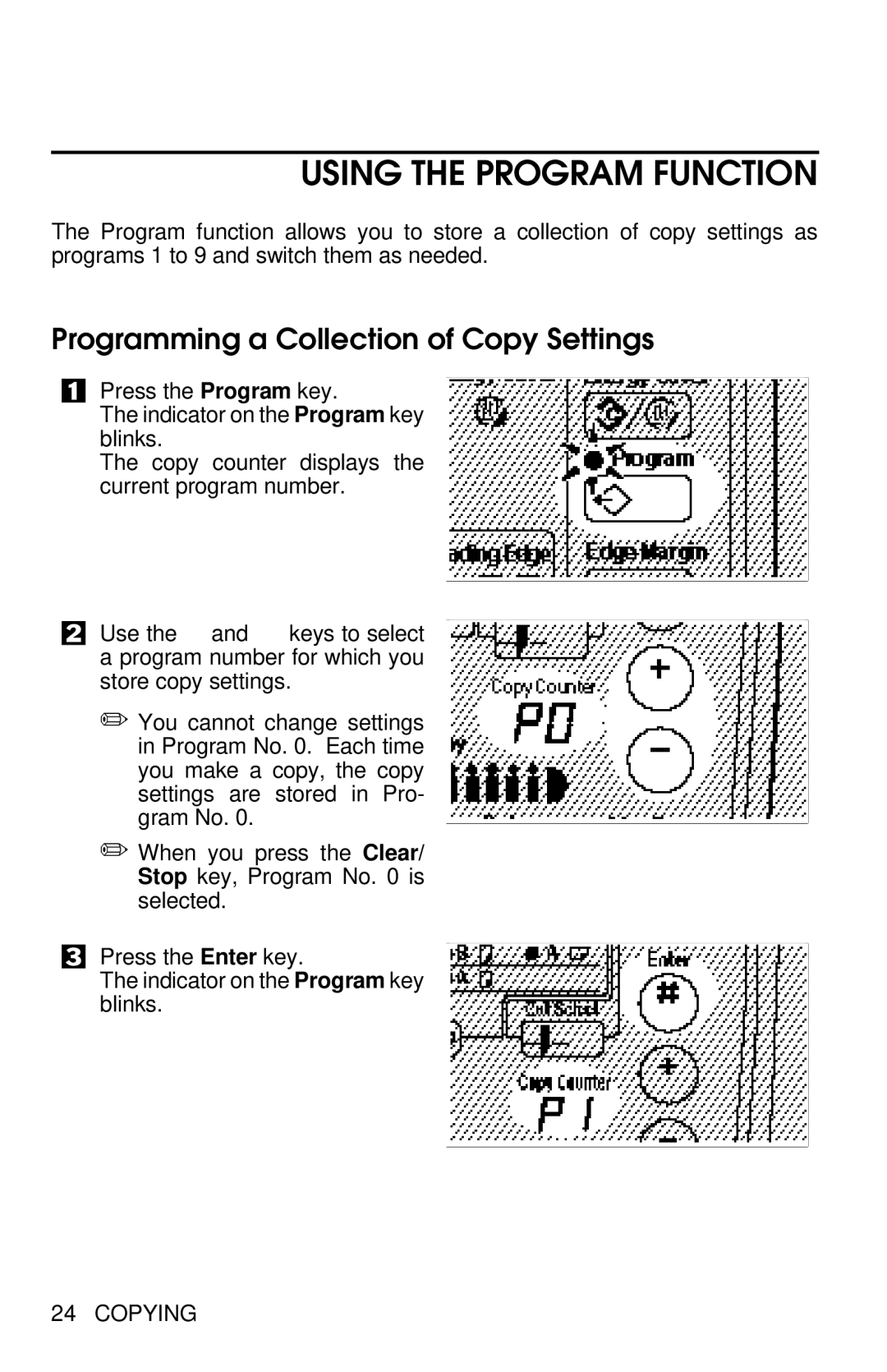 Savin 8700W manual Using the Program Function, Programming a Collection of Copy Settings 