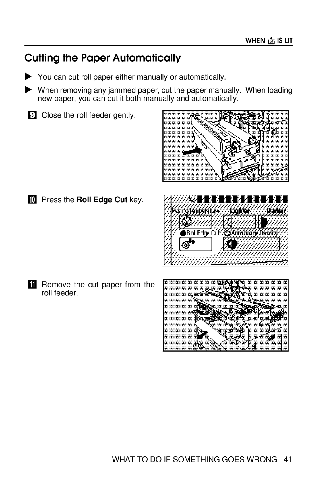 Savin 8700W manual Cutting the Paper Automatically 