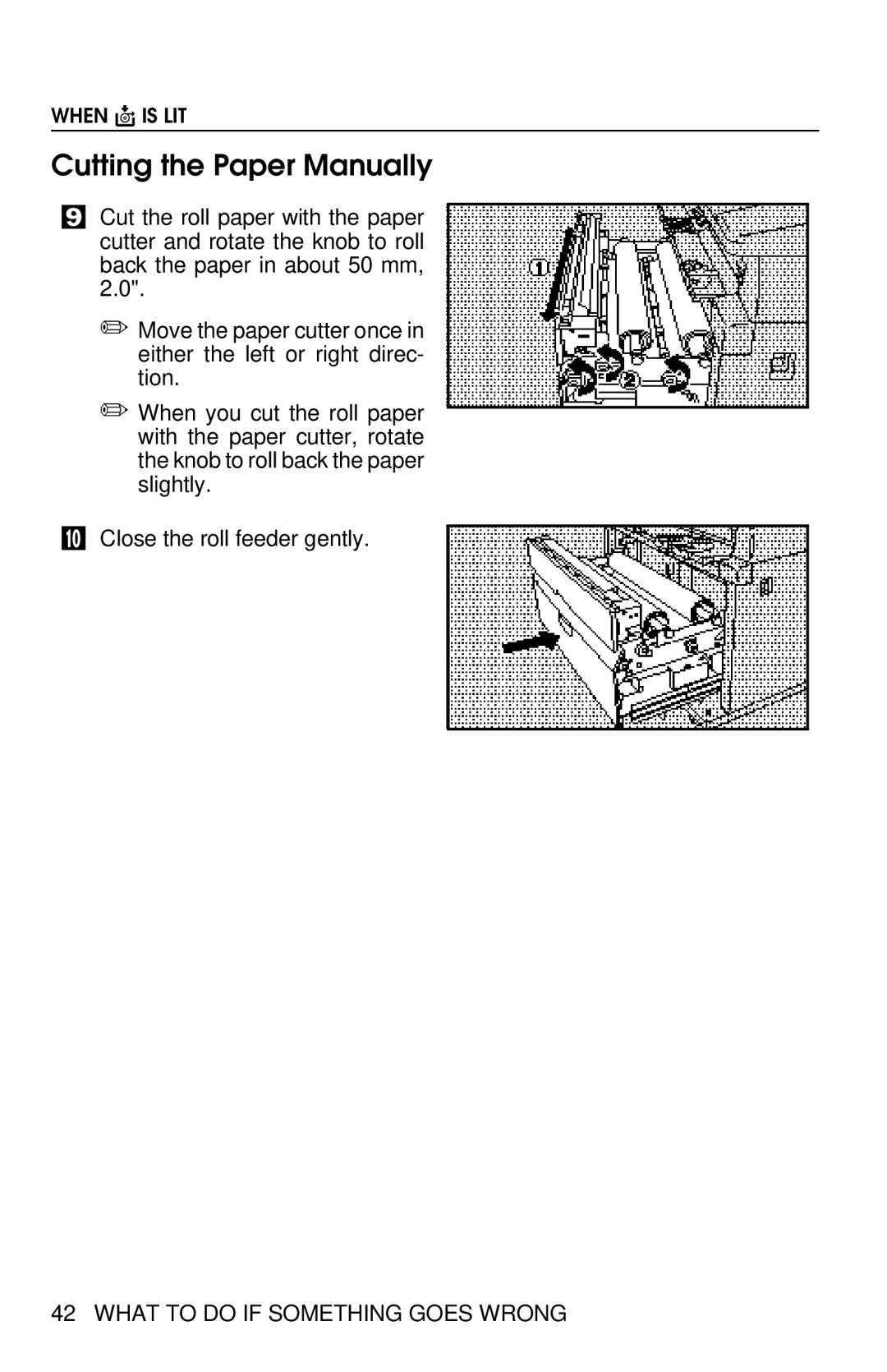 Savin 8700W manual Cutting the Paper Manually 