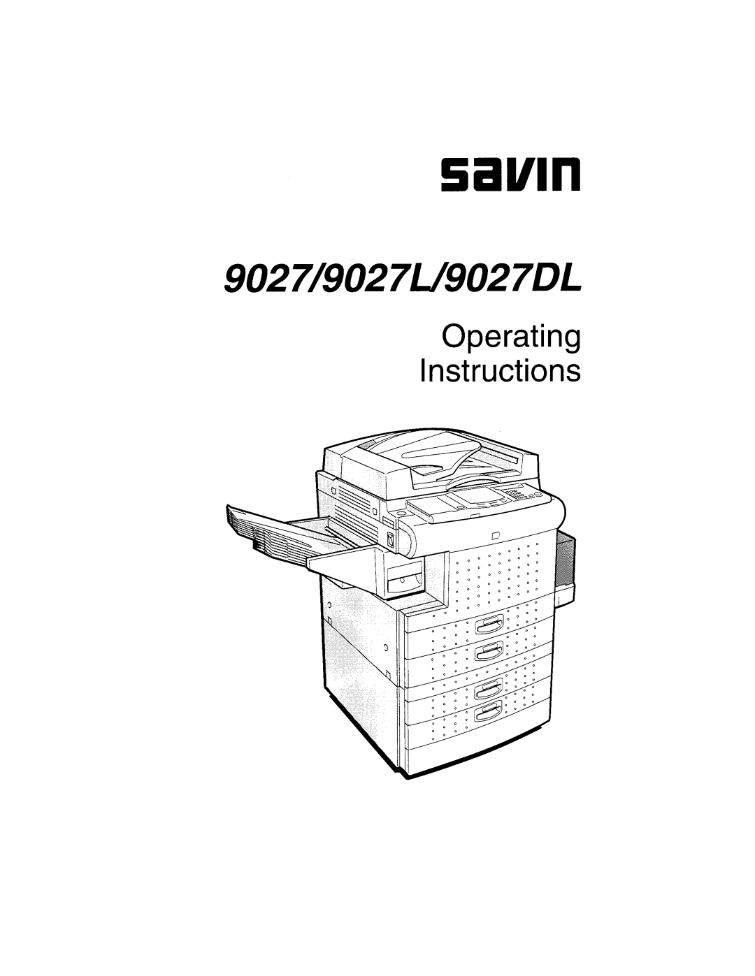 Savin 9027DL, 9027L manual 