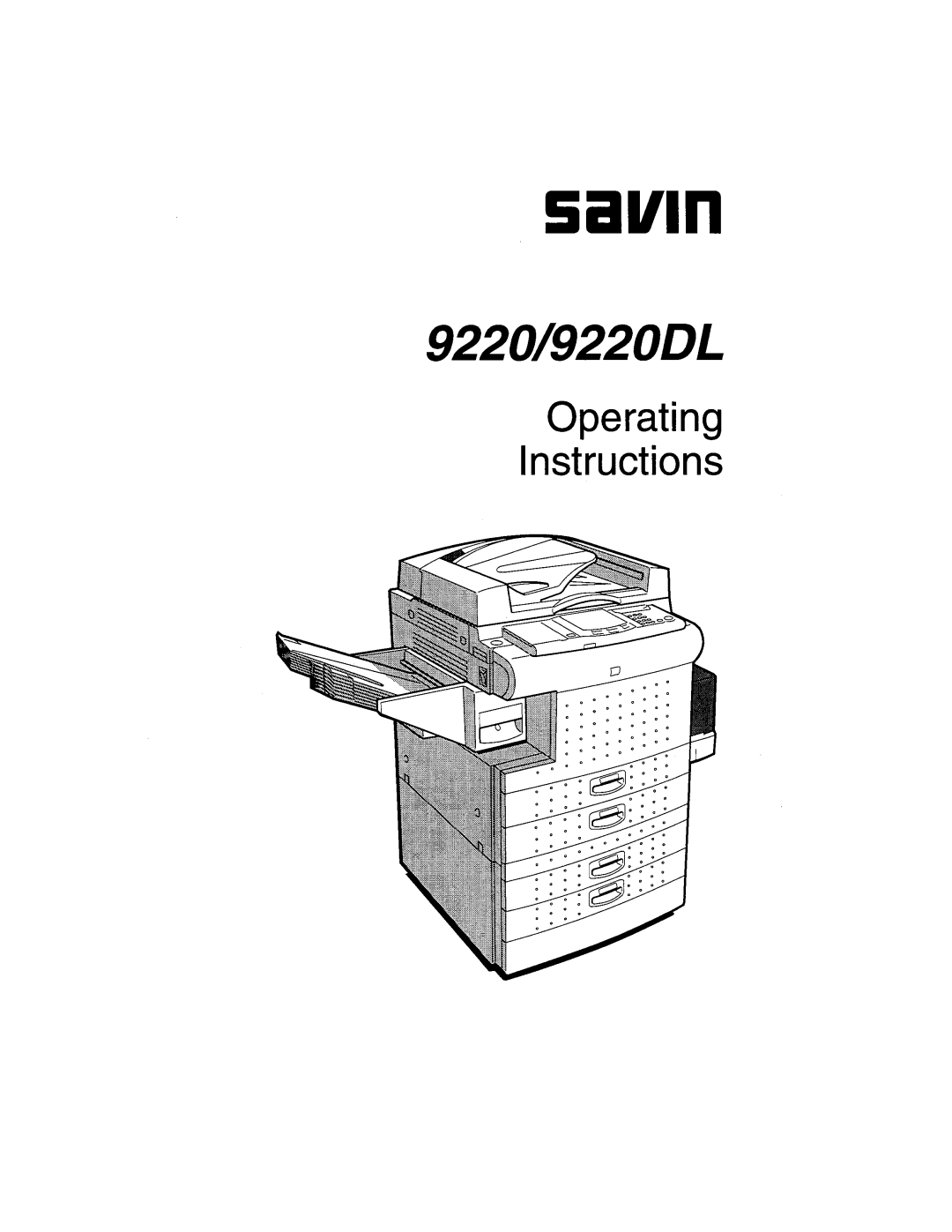 Savin 9220DL manual 