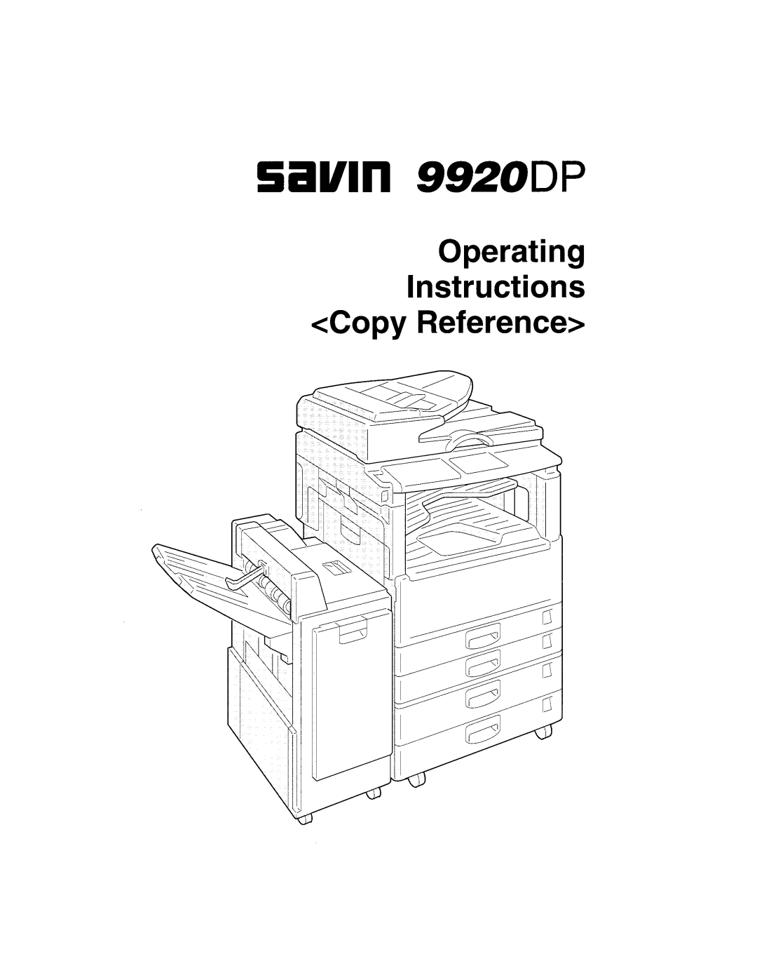 Savin 9920DP manual 