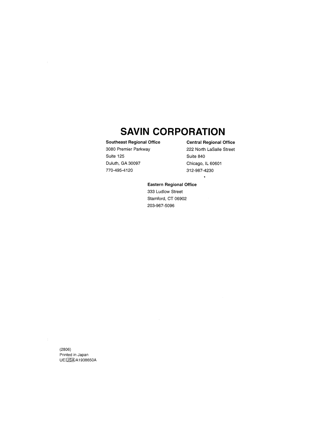 Savin 9920DP manual 