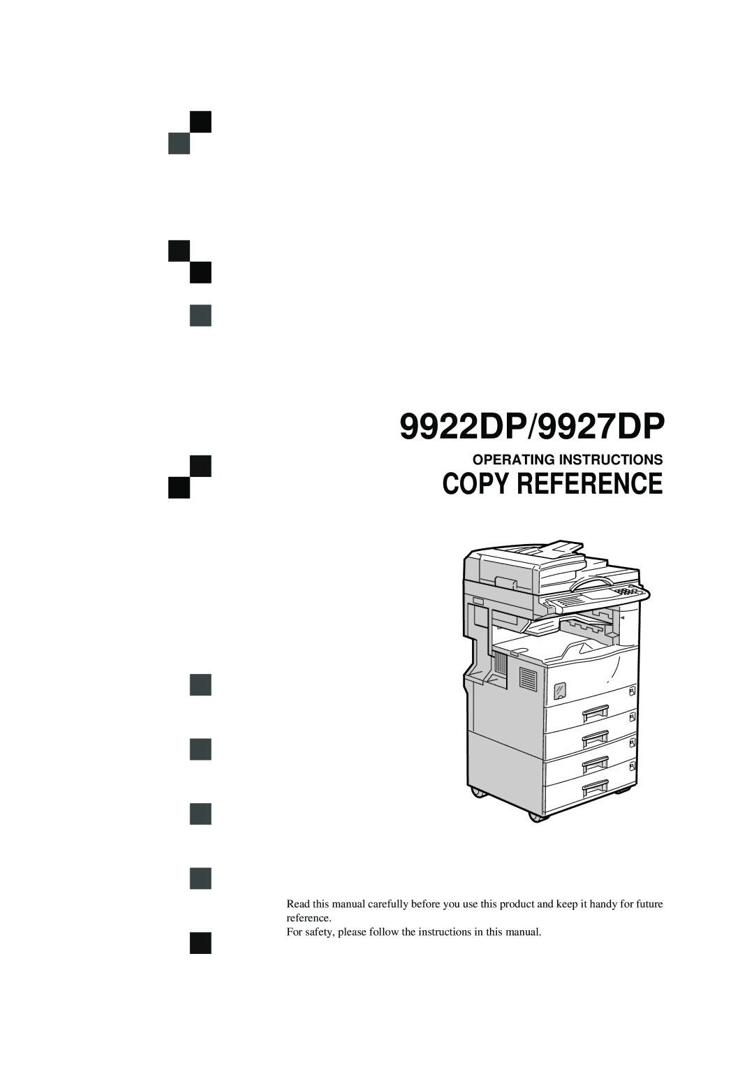 Savin manual 9922DP/9927DP 