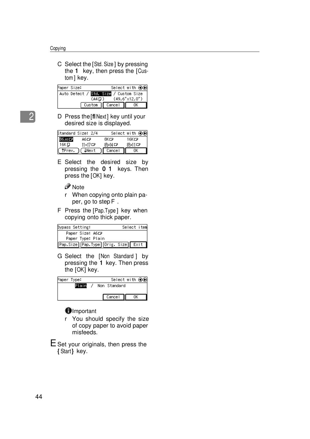 Savin 9922DP, 9927DP manual Set your originals, then press the Start key 