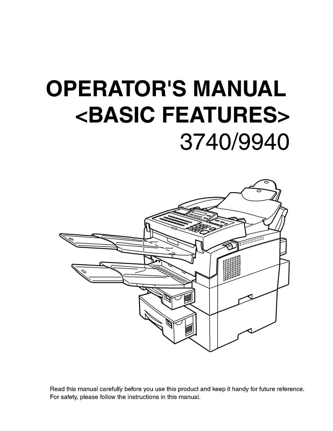 Savin 3740, 9940 manual 