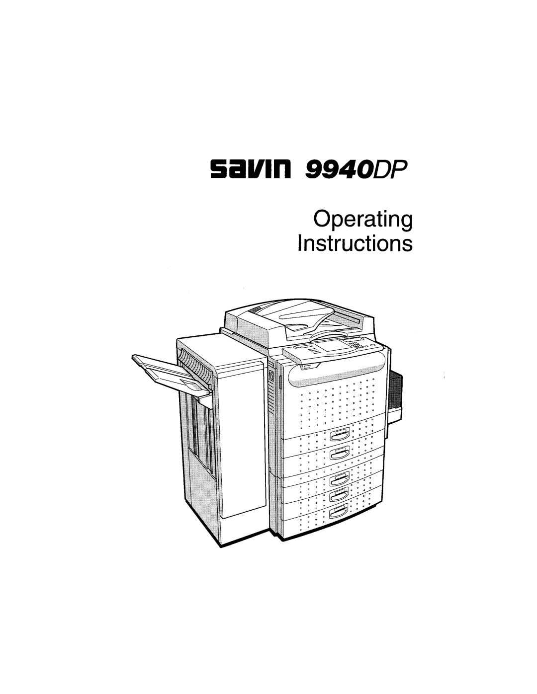 Savin 9940DP manual 