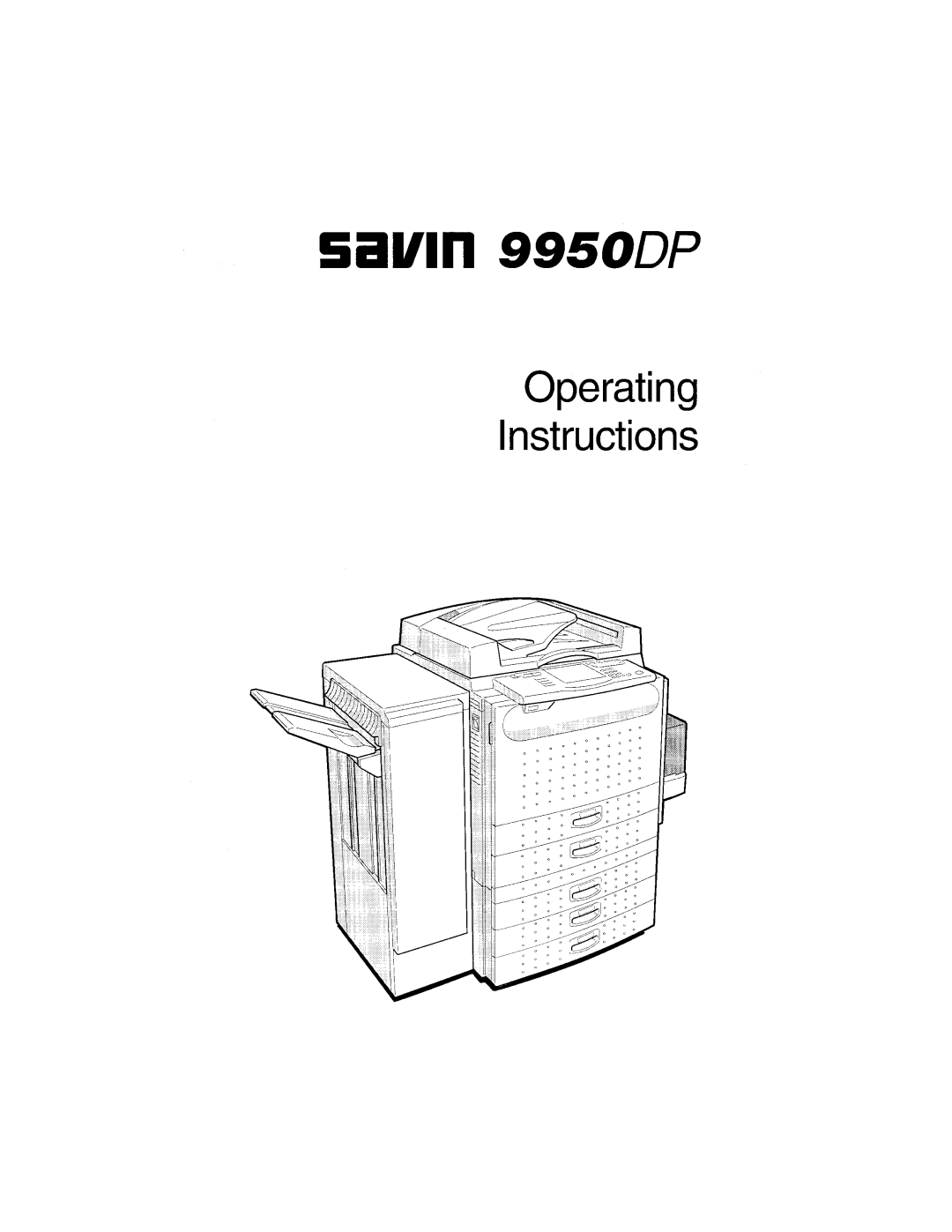 Savin 9950DP manual 