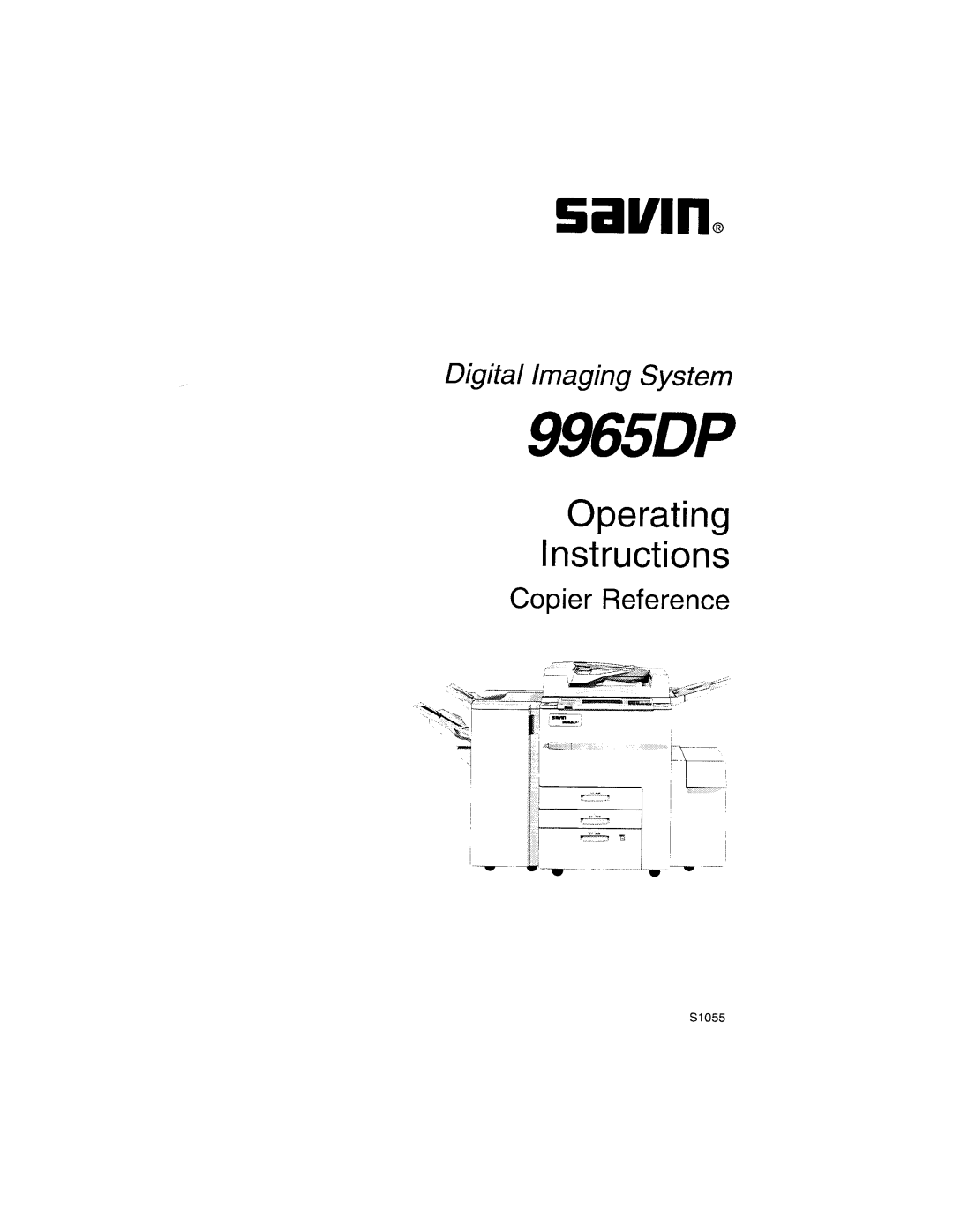 Savin 9965DP manual 