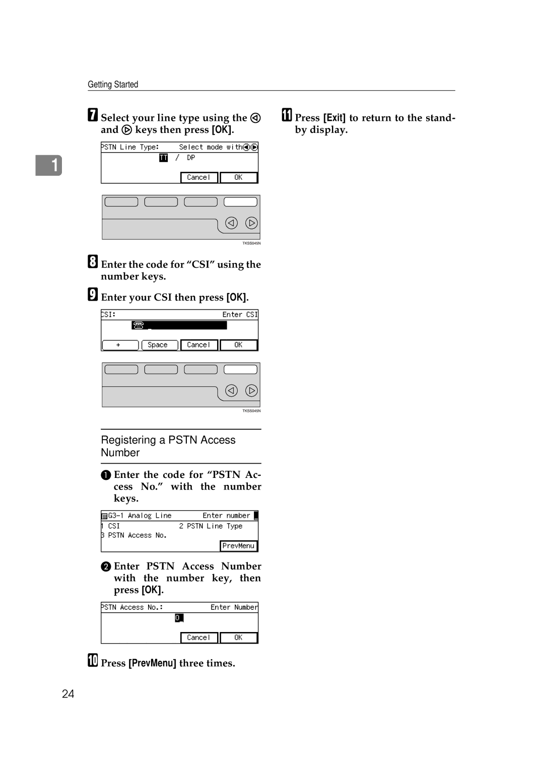 Savin 3699, 9980 manual Registering a Pstn Access Number 