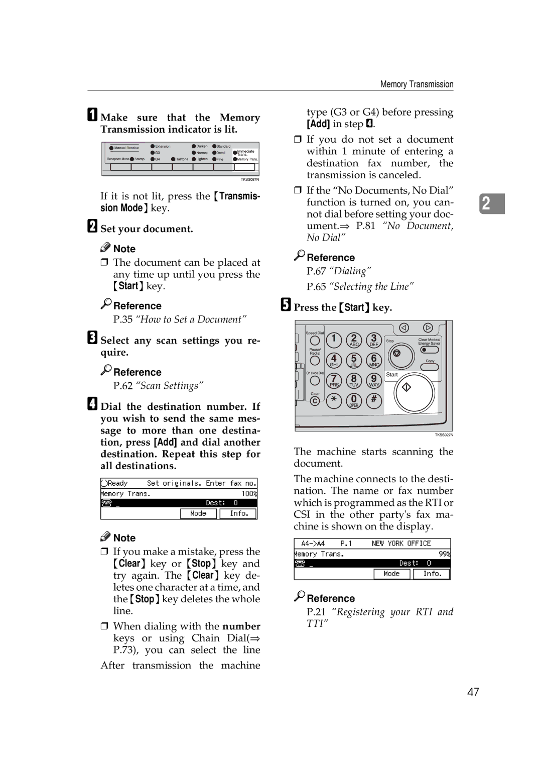 Savin 9980, 3699 manual Make sure that the Memory Transmission indicator is lit, Set your document, Press the Start key 