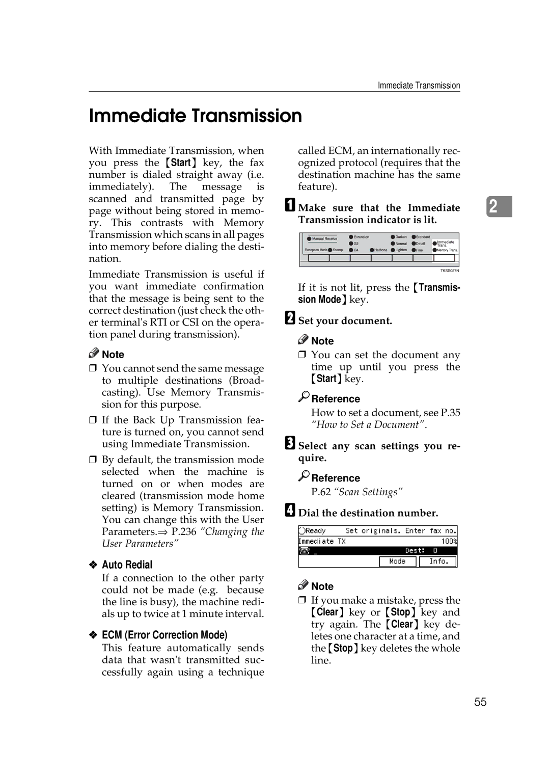 Savin 9980, 3699 manual Make sure that the Immediate Transmission indicator is lit, Dial the destination number 