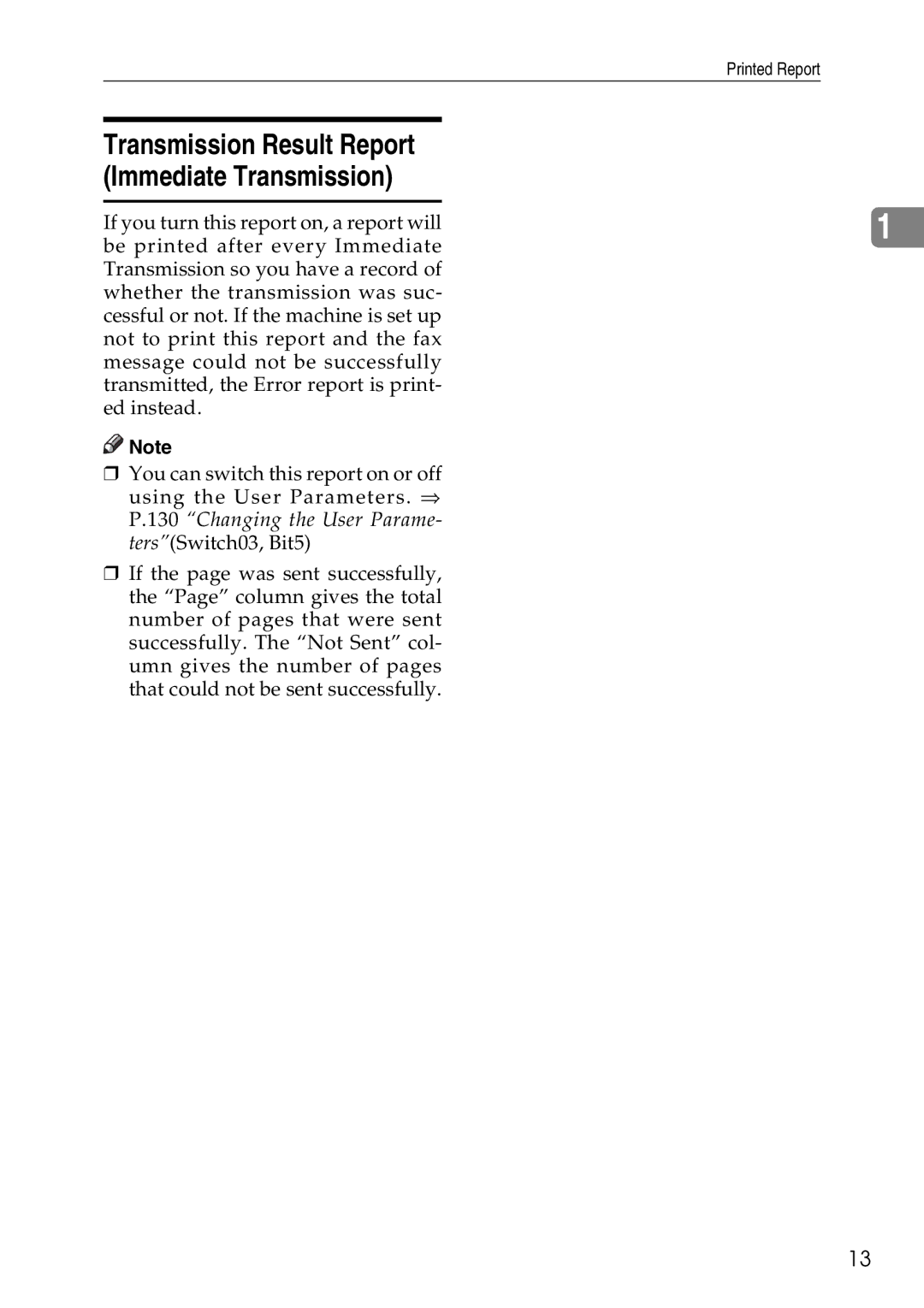 Savin C4535, C2824, C3528 manual Transmission Result Report Immediate Transmission 