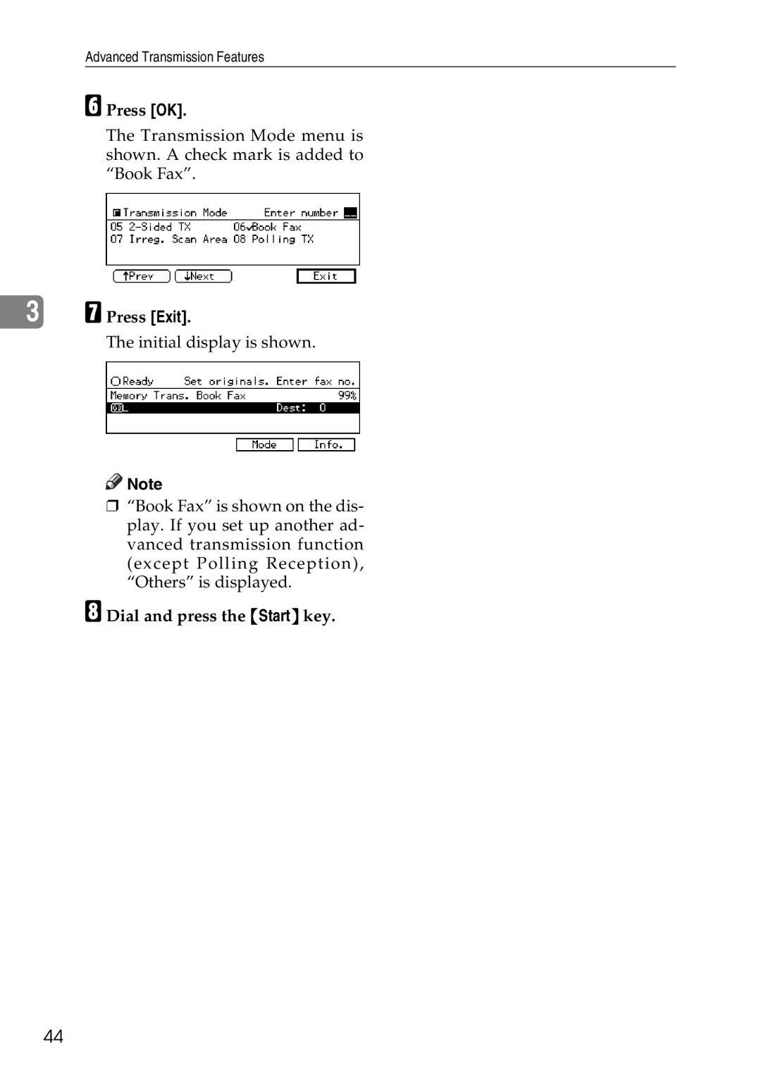 Savin C2824, C3528, C4535 manual Press OK 