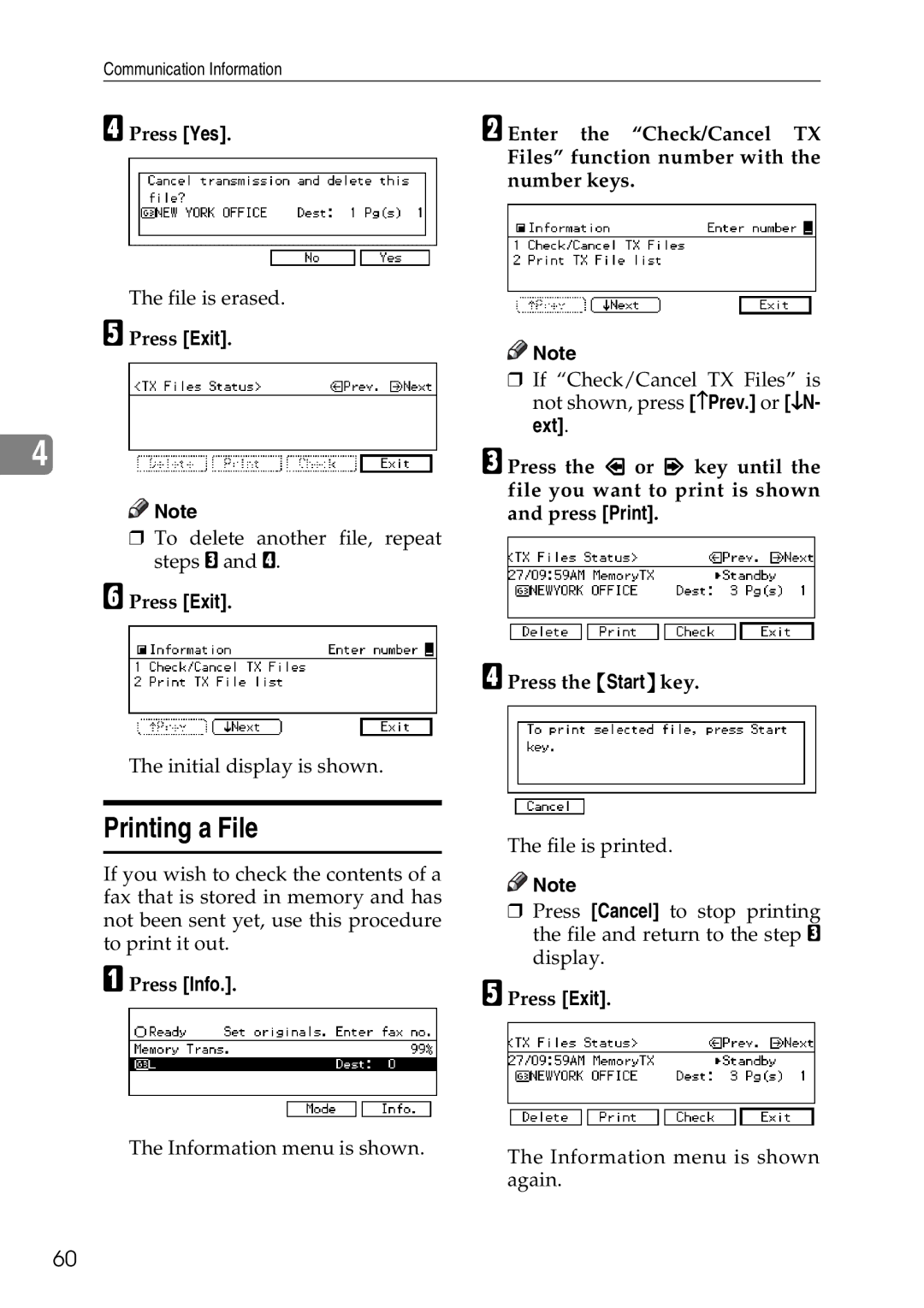 Savin C3528, C2824, C4535 manual Printing a File, Press Exit 