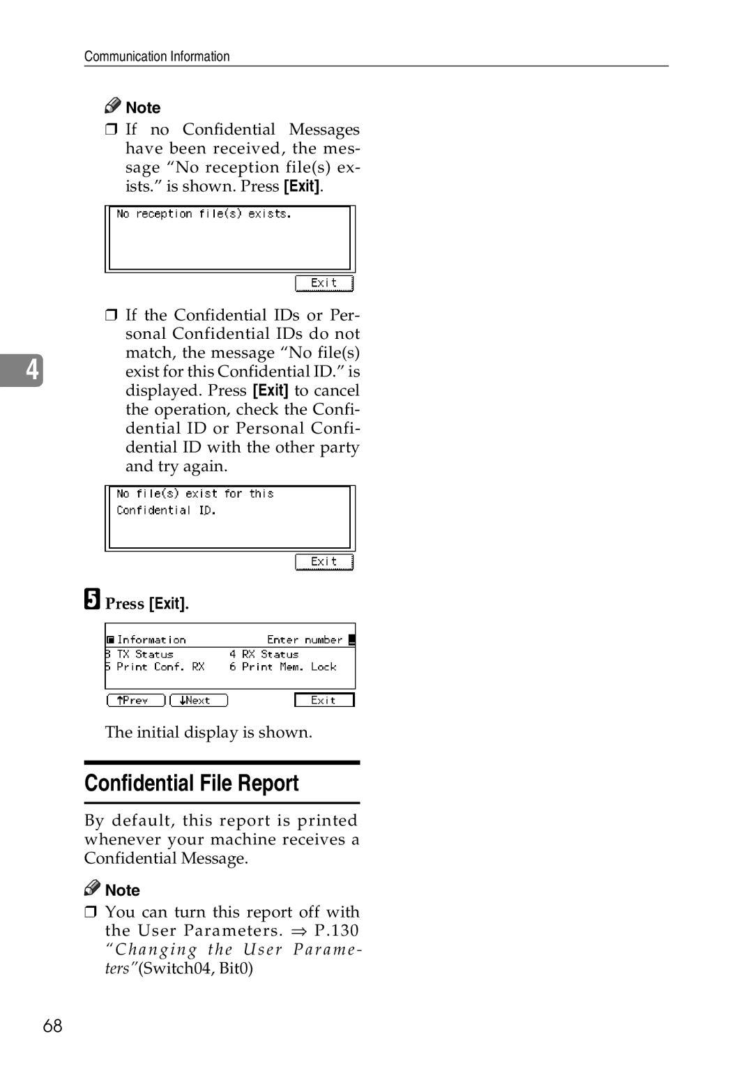 Savin C2824, C3528, C4535 manual Confidential File Report 